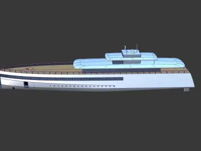 Feadship Venus Steve Jobs Yacht - NURBs and Polygon Model 3D model