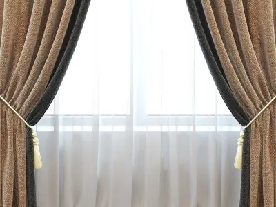 Set 16 Curtains 3D model