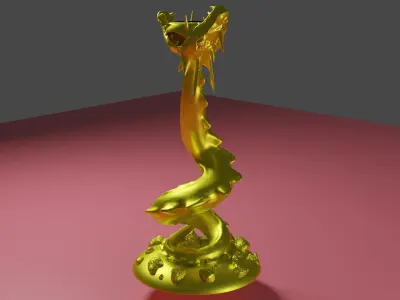 Dragon Candlestick - Candle Holder 3D print model