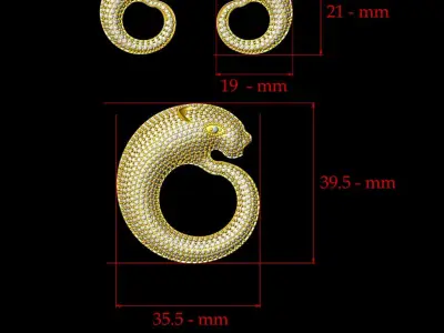  Modern Side Piece Necklace 3D CAD File 3D print model