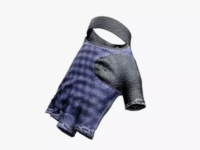 Techwear Sport Gloves Low-poly 3D model