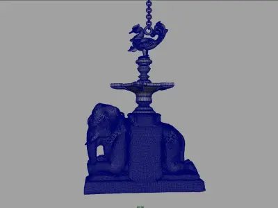 elephant oil lamp 3D model