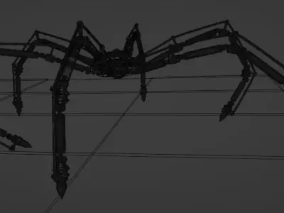 High Poly Mech Spider 3D model