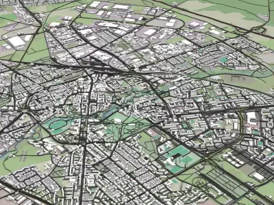 Cityscape Koszalin Poland 3D model