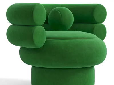 Rolland Armchair Italian Boucle Ecru 3D model