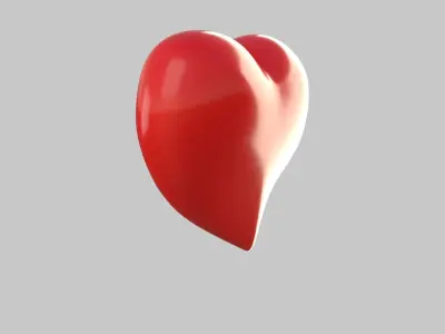 Heart icon v 24 3D model
