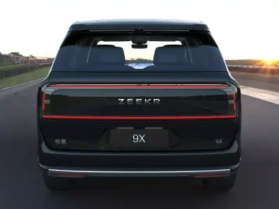 2025 Zeekr 9X with lowpoly interior Low-poly 3D model