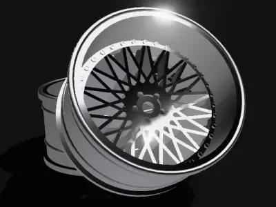 RC DRIFT CAR RIM 1 10 YABA KING MESH OFFSET -7 MM 3D print model