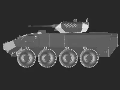 Piranha 5 with samson 30 turret 3D print model