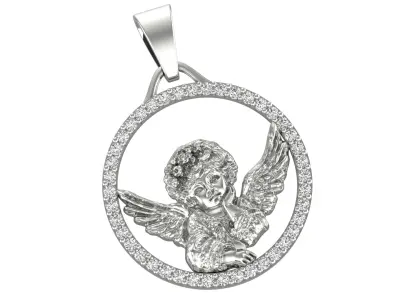 Angel Girl Necklace 3D print model