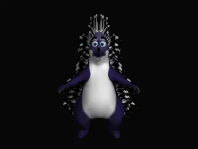 Hedgehog Model 3dsmax  -Rig by Cat 3dsmax- By Morph 3D model