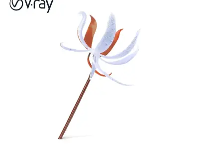 Rustic Flower Model Pack with Decorative Design Low-poly 3D model