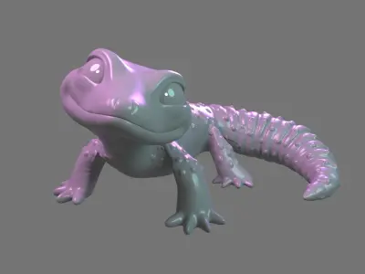 Cute Smiling Gecko 3D model