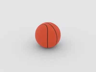 High Quality Basketball 3D Asset  Low Poly  Game Ready Low-poly 3D model