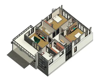 3 Bedroom Modern villa 3D model purchase