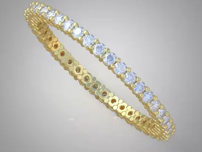 Diamond ring 0340 3D printable model  Free 3D print model