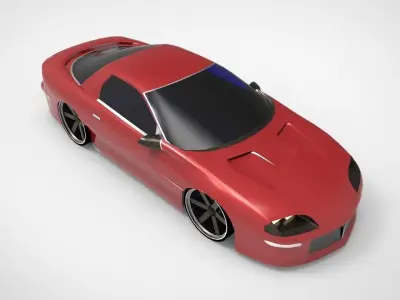 Chevrolet Camaro Z28 1994-1997 red 3D model