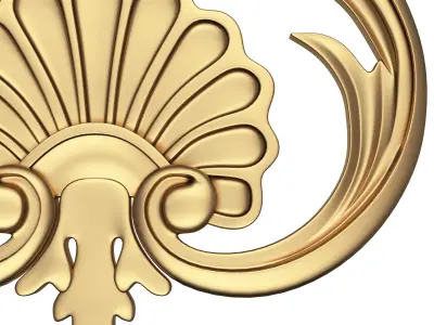 Shell Corbel 07 Low-poly 3D model