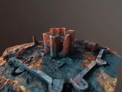 3d castle photogrammetry model 3D model