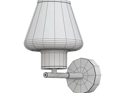 goreyn modern wall light with glass shade 3D model