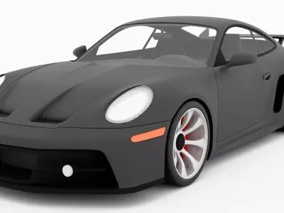 Sport Car Low-poly 3D model