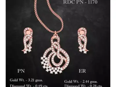 Pendant Earrings combo - 1170 3D print model