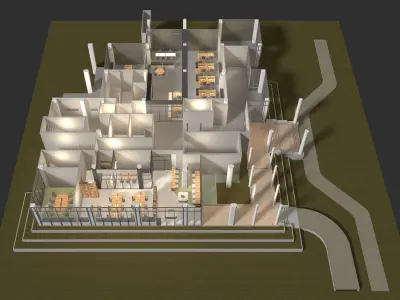 Office plan 24ZZ06 3D model