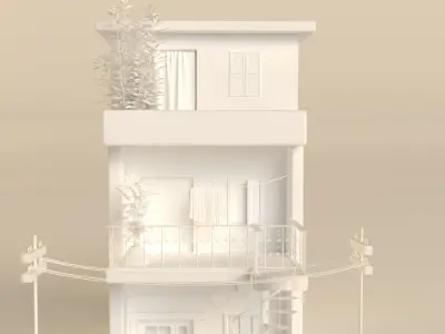 3d house-apartment model house 3D model