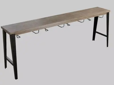 Bar Table-03 Low-poly 3D model