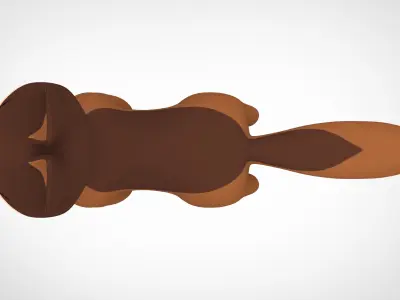 Blaze cartoon dog Low-poly 3D model