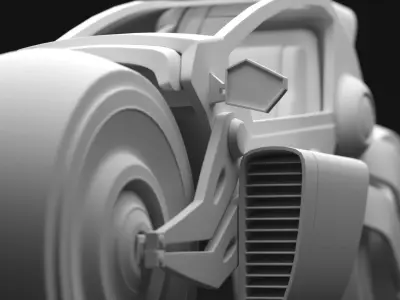 Futuristic Bike Low-poly 3D model