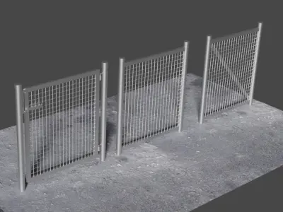 Garden Fence Low-poly 3D model