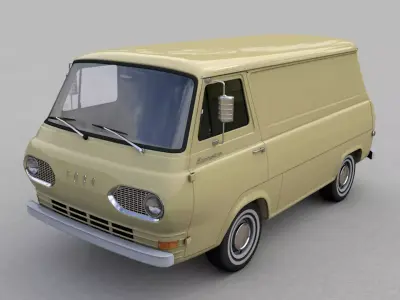 ECONOLINE E100 SHORT VAN 1962 3D model