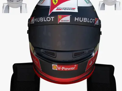 Raikkonen Helmet 2017 Low-poly 3D model