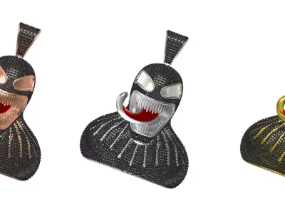 Venom Pendants Hip Hop 3D print model