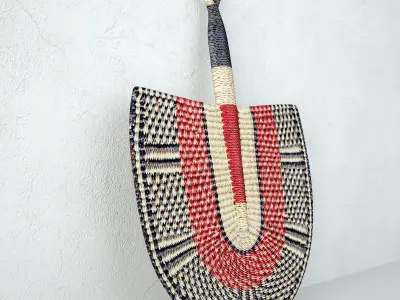African Handwoven Fan 33 3D model