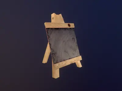 Chalk Stand 3d model Low-poly 3D model