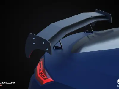 WINGS - Spoilers Collection - All Formats Low-poly 3D model