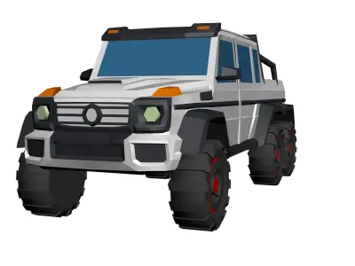 Mercedes-Benz G 63 AMG 6x6 Hypercasual Low-poly 3D model