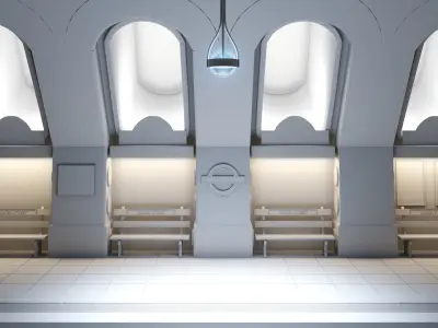  London underground station - Baker Street 3D model