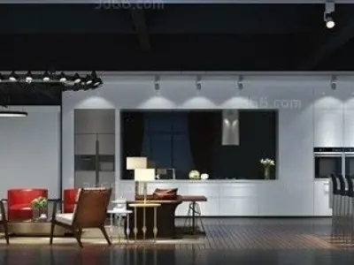 Modern style living room furniture 3D model order