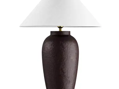 Zara Home Ceramic Linen Table Lamp 3D model