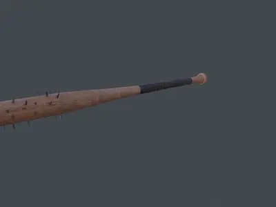 Apocalyptic Bat with Nails Low-poly 3D model