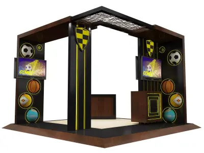 Booth Exhibition Stand a605d 3D model