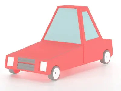 CAR  CARTOON Low-poly 3D model