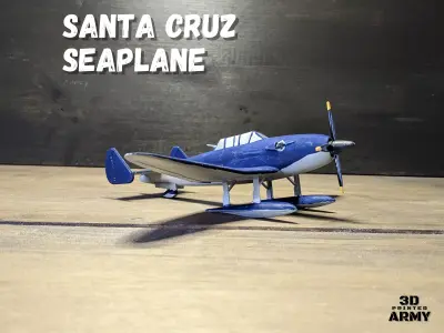 Santa cruz seaplane air racer - STL files for 3D printing Free 3D print model