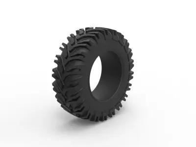 Tractor tire Scale 1 to 25 3D print model
