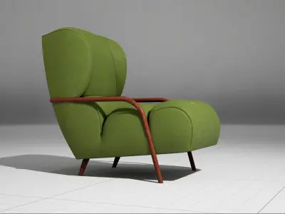 Papa Chair UE4 Low-poly 3D model