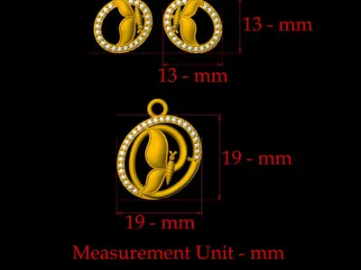 Butterfly Pendant - 0104  3D print model