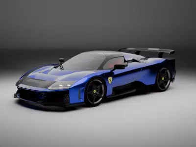 Ferrari F80 Realistic Model Fully Rigged 3D model